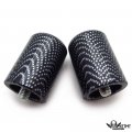 Httmt- Usmt220-014-cn-nologo- Carbon Grip Bar End Slider Kit Rubber Compatible With Kawasak 2006-07 Ninja Zx-10r Zx10r