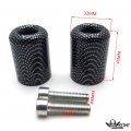 Httmt- Usmt220-014-cn-nologo- Carbon Grip Bar End Slider Kit Rubber Compatible With Kawasak 2006-07 Ninja Zx-10r Zx10r