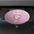 Graphics More I Ruff Love You Dog Funny Humor Oval Tow Trailer Hitch Cover Plug Insert