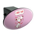 Graphics More I Ruff Love You Dog Funny Humor Oval Tow Trailer Hitch Cover Plug Insert