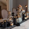 Homemory Black Flameless Candles Halloween Battery Operated Led Pillar With Remote Control And Timers Set Of 9 