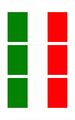 3 Italy Italia Italian Flag Hard Hat Biker Helmet Stickers Decal 
