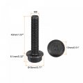 Uxcell M8x40mm Hex Serrated Flange Bolts 10 9 Grade Carbon Steel Screws 20pcs