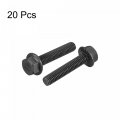 Uxcell M8x40mm Hex Serrated Flange Bolts 10 9 Grade Carbon Steel Screws 20pcs