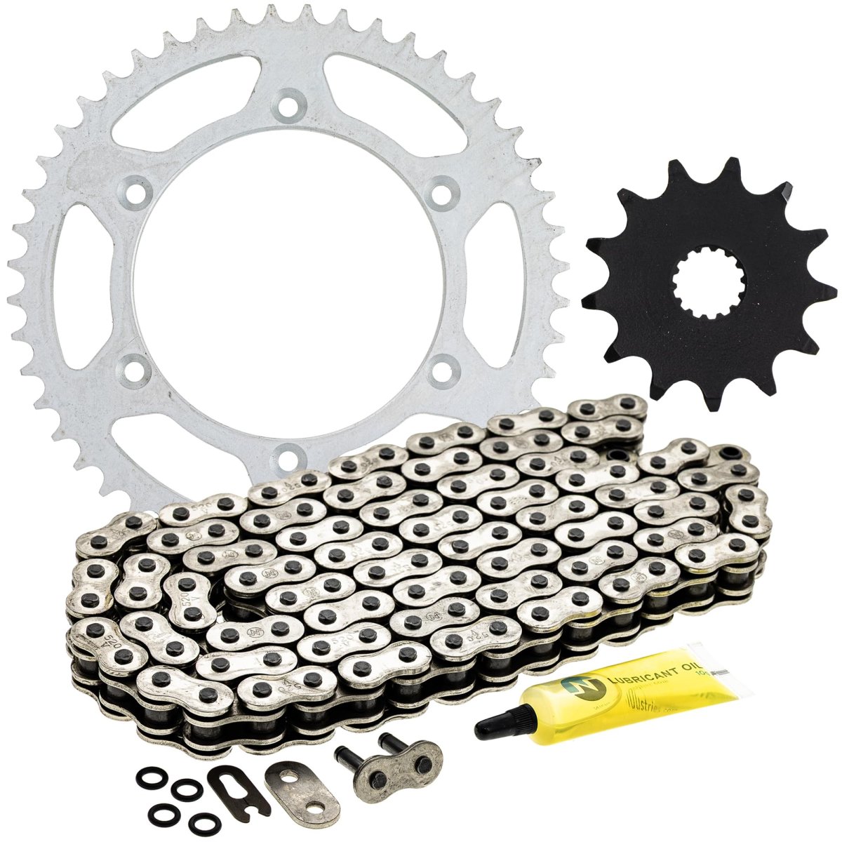 Niche Drive Sprocket Chain Combo For Gas Ec 125 Front 13 Rear 48 Tooth 520v O-ring 112 Links