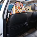 Drydeepin 70s 80s Waterproof Car Seat Cover Protector Fronts Only Wavy Swirl Hippie Daisy Washable Bucket Cooling Seat Covers