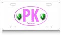 Pakistan Flag World Flags Country Nations Pink Aluminum License Plate Auto Suv Truck Tag J42 