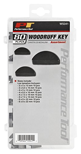 Performance Tool W5341 80pc Woodruff Key Assortment Metric