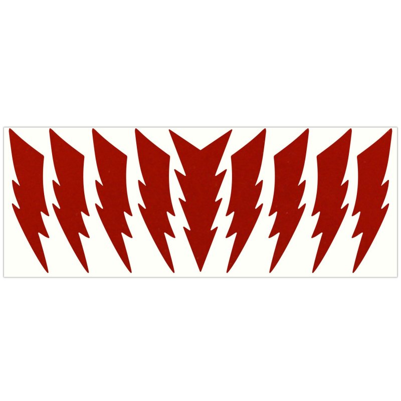 Litemark Reflective Red 4 Inch Lightning Bolt Hard Hat Stickers For Helmet Bike Laptop Motorcycle Etc Pack Of 9