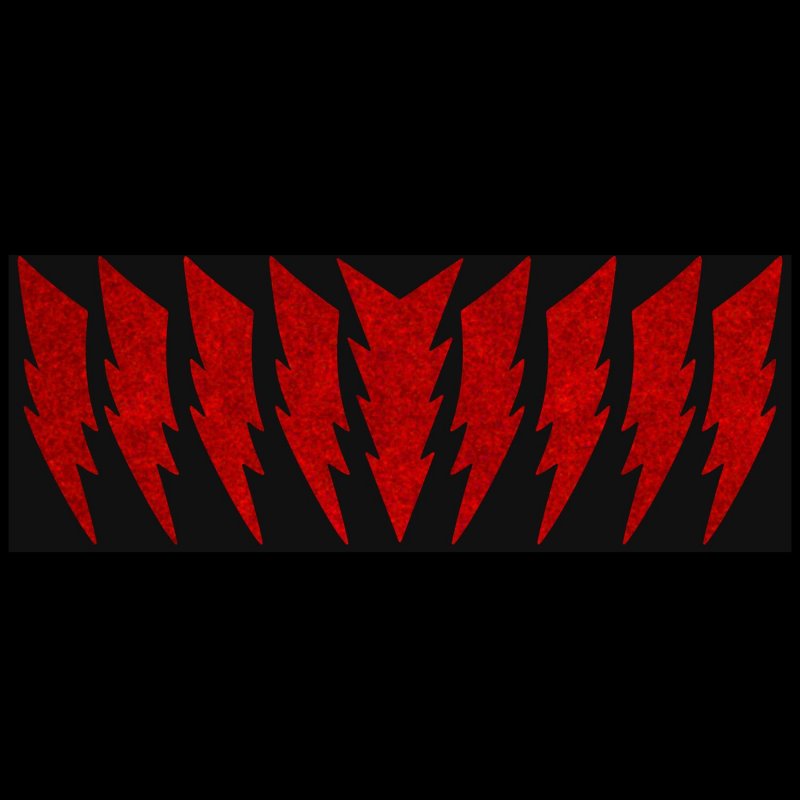 Litemark Reflective Red 4 Inch Lightning Bolt Hard Hat Stickers For Helmet Bike Laptop Motorcycle Etc Pack Of 9