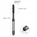 Uxcell 4pcs Spiral Flute Thread Taps M3 X 0 5 Nitride Coated Metric Screw Tap Fully Ground High Speed Steel 6542 Machine