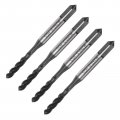 Uxcell 4pcs Spiral Flute Thread Taps M3 X 0 5 Nitride Coated Metric Screw Tap Fully Ground High Speed Steel 6542 Machine