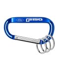 Ipick Image Officially Licensed Ford F-150 2015 Laser-etched Blue Metal Carabiner Keychain With Split Key Rings