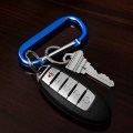 Ipick Image Officially Licensed Ford F-150 2015 Laser-etched Blue Metal Carabiner Keychain With Split Key Rings