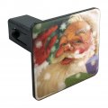Christmas Holiday Hello Santa Claus Tow Trailer Hitch Cover Plug Insert