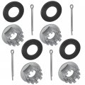 Caltric Front Rear Axle Castle Nut Compatible With Suzuki Lt-a400 Lta400 2003-2007 Lt-a400f Lta400f