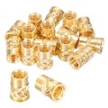 15 Pcs Threaded Inserts M5 X 9 5mm H 6 Od Brass Metric Knurled Flange T-nuts Female Heat Set Embedment Nut For Plastic And 3d 