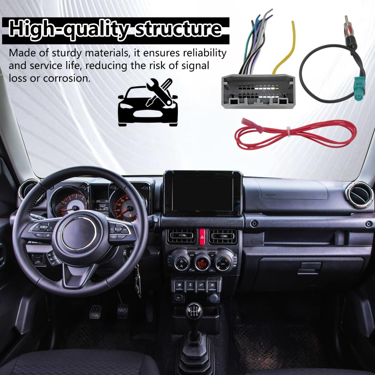 Car Stereo Wiring Harness Radio Wire With Antenna Adapter Connector Fit For 2009-2010 Jeep Commander Us Stock