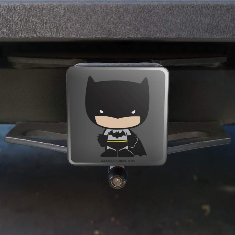 Batman Cute Chibi Character Tow Trailer Hitch Cover Plug Insert For 2 In Receivers Heavy Duty Abs Plastic With Uv Resistant