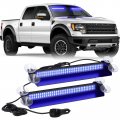 Xridonsen Blue Emergency Dash Lights 144 Led Warning Hazard Safety 2x14 Inch Interior Front Rear Windshield Strobe Deck Split 