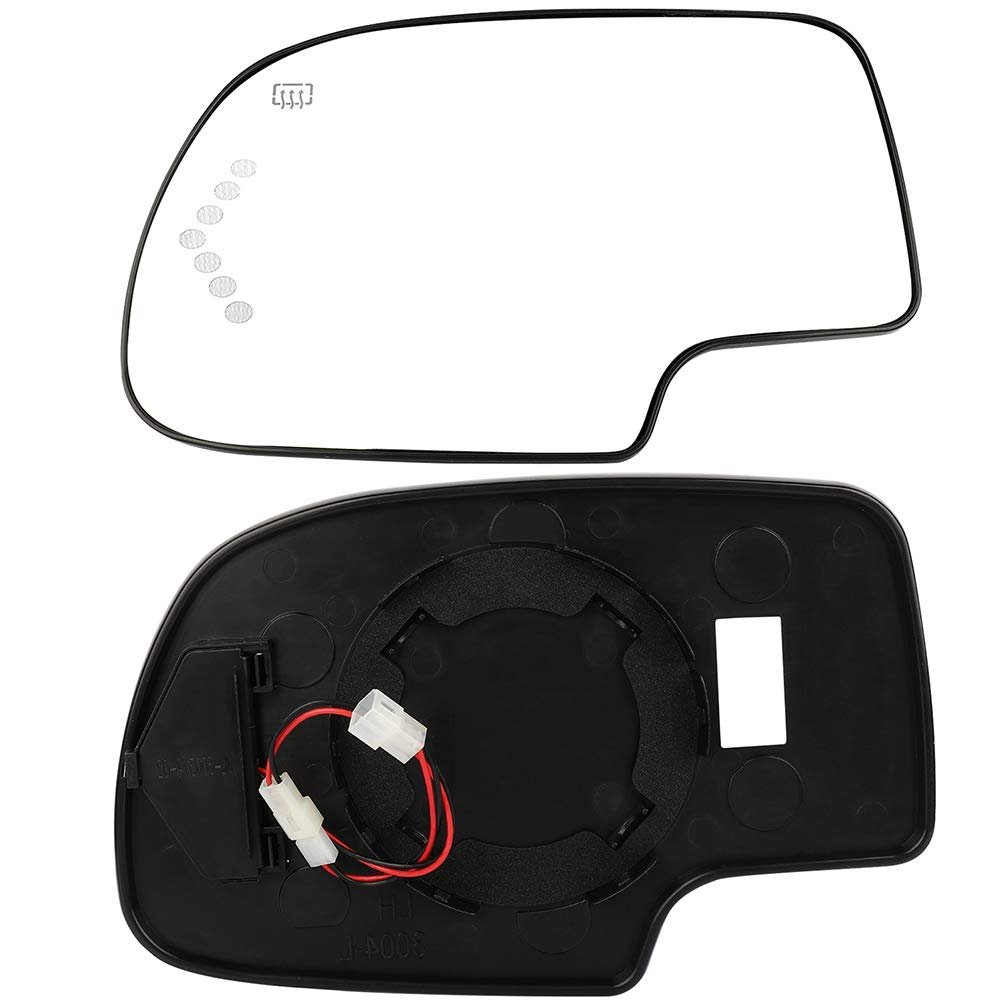 Side Mirror Glass Set Of 2 For Chevy Silverado 1500 2003 To 2006 And 2007 Classic Heated With Turn Signal Replacement Model