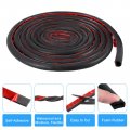 Uxcell D-shape Door Rubber Seal Strip 0 35 X0 31 Foam Automotive Weather Stripping With Self-adhesive For Cars Truck Window