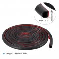 Uxcell D-shape Door Rubber Seal Strip 0 35 X0 31 Foam Automotive Weather Stripping With Self-adhesive For Cars Truck Window