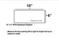 Accord Ab3brwh106 Baseboard Register With 1 3-inch Fins Louvered Design 10-inch X 6-inchduct Opening Measurements White 