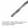 Uxcell 3mm Cutting Dia Cemented Carbide Twist Extra Long Drill Bit With Round Straight Shank For Hardened Steel Stainless 100mm
