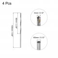 Uxcell 3mm Cutting Dia Cemented Carbide Twist Extra Long Drill Bit With Round Straight Shank For Hardened Steel Stainless 100mm