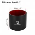 X Autohaux 80mm 3 15 Id Straight Silicone Reducer Hose Coupler Intercooler Tube Black Red For Car Intake Piping