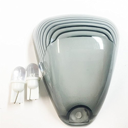 Smt-smoke Roof Running Light Cab Marker Cover And White Led Bulb For 1999-2014 F-250 F-350 F-450 F-550 Super Duty By Smt