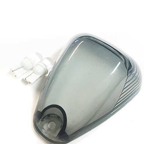 Smt-smoke Roof Running Light Cab Marker Cover And White Led Bulb For 1999-2014 F-250 F-350 F-450 F-550 Super Duty By Smt