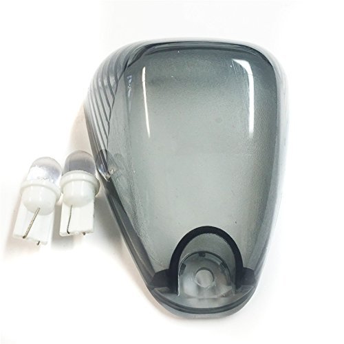 Smt-smoke Roof Running Light Cab Marker Cover And White Led Bulb For 1999-2014 F-250 F-350 F-450 F-550 Super Duty By Smt