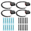 Saihisday 68065016ab 4 Pcs Front Turn Signal Light Connector Replacement For Jeep Wrangler Jk 2007 2008 2009 2010 2011 2012 