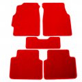 Ikon Motorsports Floor Mats For 1994-2001 Acura Integra Factory Fitment Red Nylon Front Rear Car Liner Carpets Replacement 5pc 
