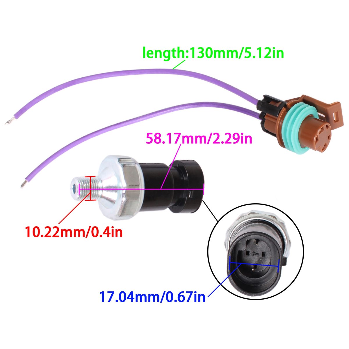 Boat Engine Oil Pressure Sensor 864252a01 For Mercury Mercruiser Quicksilver Mariner 4 3l 0l 5 7l 7 4l 8 2l V8 Engines Replaces