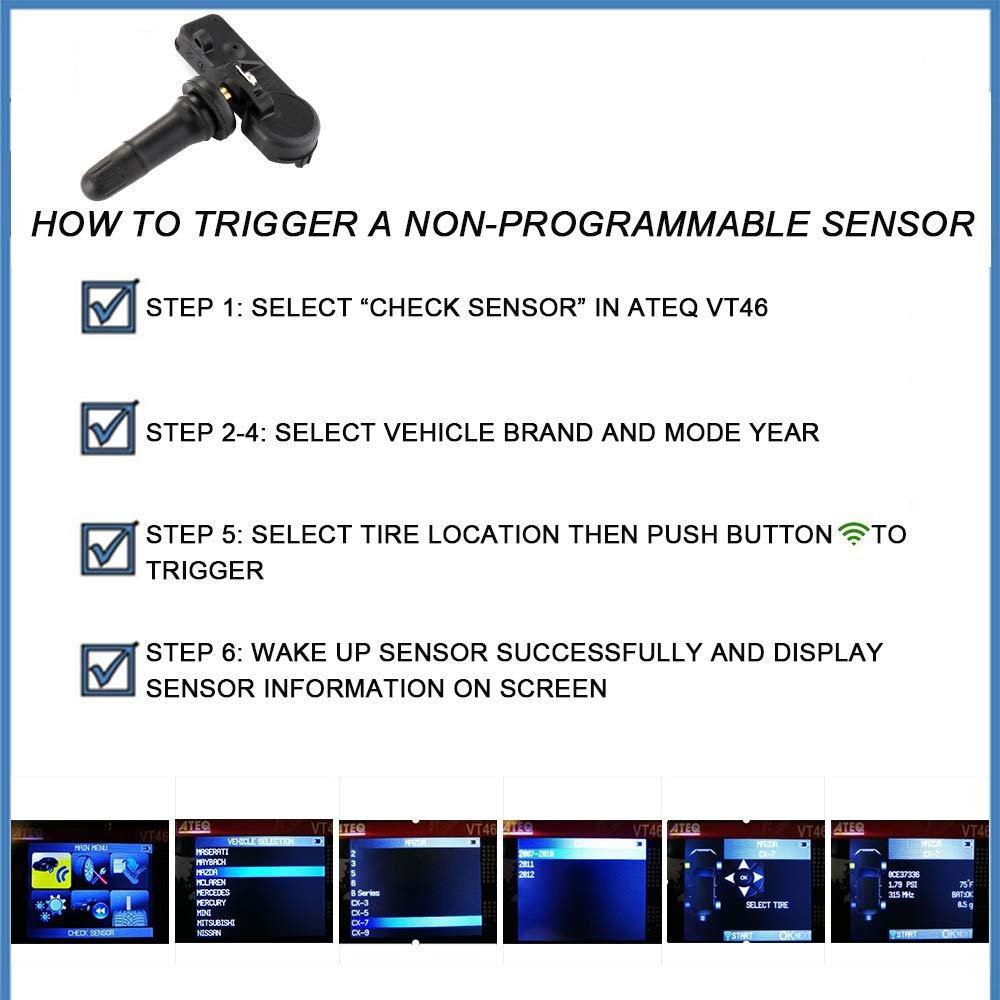 Tire Pressure Monitoring System Sensor 4pcs 315mhz Ford Lincoln Mercury Programmed Tpms Sensors 819133-5210-1838475751 For