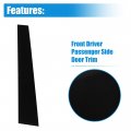 X Autohaux 10 Pcs Windshield B Pillar Trim Exterior Garnish Front Rear Left Right For Hyundai Sonata 2011-2014 Black