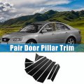 X Autohaux 10 Pcs Windshield B Pillar Trim Exterior Garnish Front Rear Left Right For Hyundai Sonata 2011-2014 Black