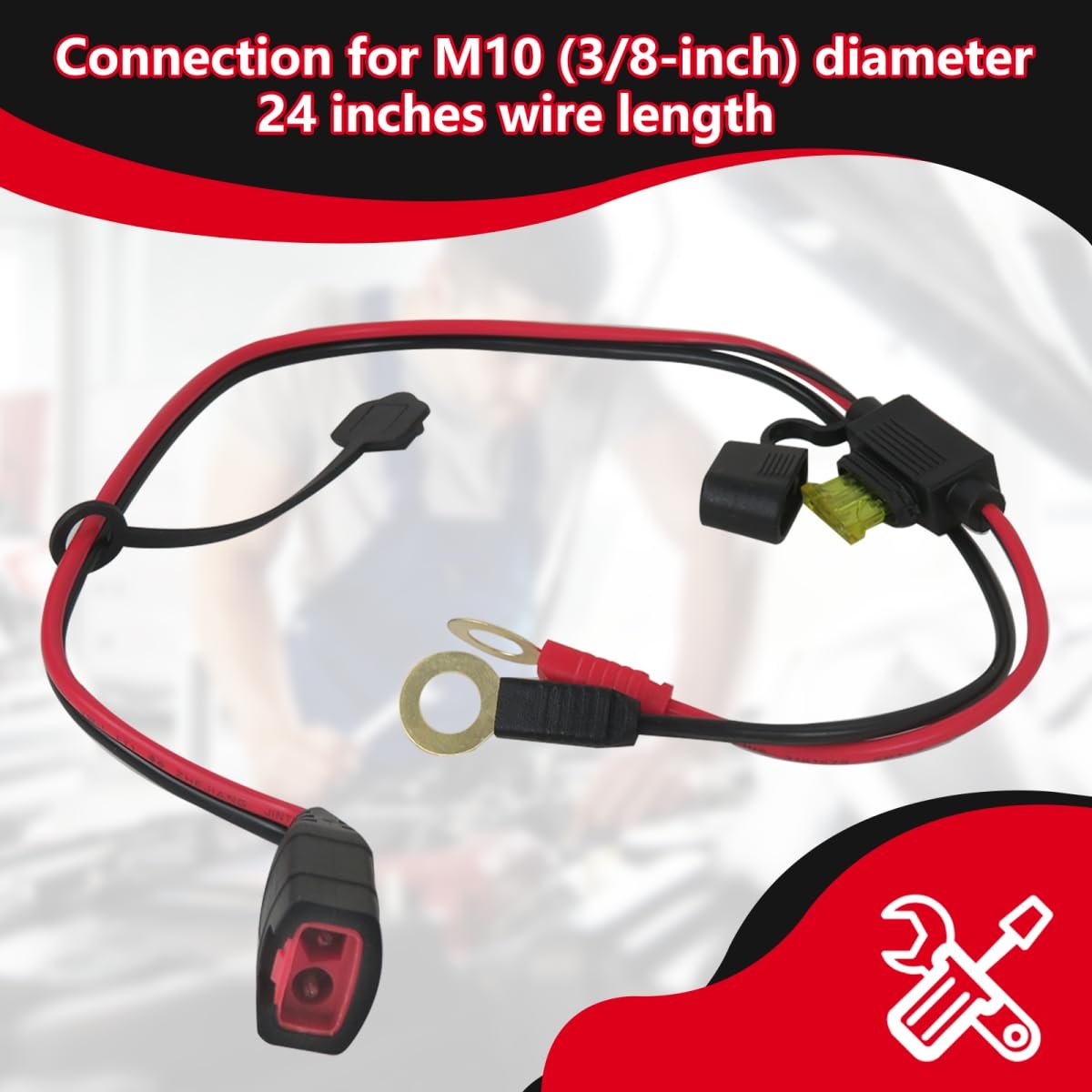 Wire Harness For Noco R Gc008 X-connect M10 3 8in Xl Eyelet Terminal Connector
