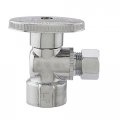 Plumb Pak Pp51pclf 4 Turn Angle Shut-off Valve 1 2 X 3 8 In Fip Od Body Chrome Plated No Size Brass 
