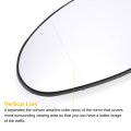 Car Rearview Left Driver Side Mirror Glass Replacement W Backing Plate Aspherical Heated White For Mercedes Cls W219 2004-2010
