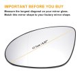 Car Rearview Left Driver Side Mirror Glass Replacement W Backing Plate Aspherical Heated White For Mercedes Cls W219 2004-2010