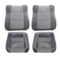 Front Driver And Passenger Side Bottom Top Lean Back Replacement Cloth Seat Covers Dark Gray For Ford F150 Xlt 2001 2002 2003 