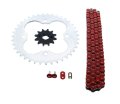 Fits Honda Trx250r 250r 520-96 Red Non O Ring Chain Sprocket Silver 12 39 