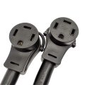 Parkworld 886191 Nema 14-60 Splitter Cord Adapter 14-60p Male Plug To 2 14-60r Female Connector Black 3ft