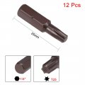 Uxcell 12pcs 25mm Long 1 4 Hex Shank T25 Torx High Quantity Screwdriver Bits S2 Alloy Steel