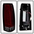 Acanii For 1988-1998 Chevy Silverado Gmc Sireea C K 1500 Red Smoked Led Tail Lights Lamps Pair Set Driver Passenger