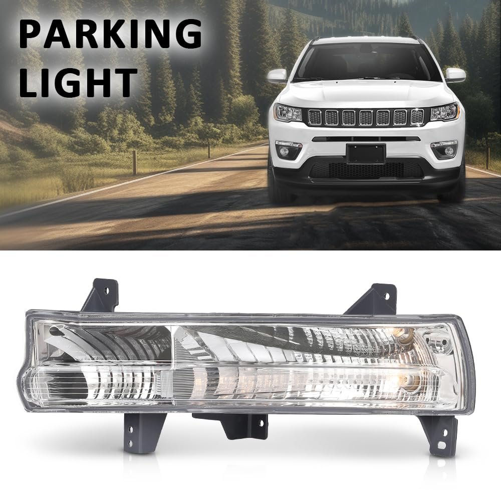 Parking Light Driver Side For Jeep Compass 2017 2018 2019 2020 2021 Clear Lens Part Number 55112721ab Ch2520147